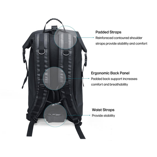 35L Roll Top Waterproof Backpack